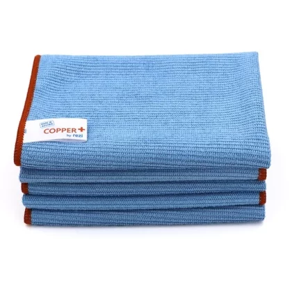 5er Set Kupfer Hygienetuch blau 32x32cm