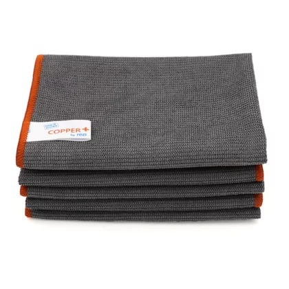 5er Set Kupfer Hygienetuch grau 38x38cm